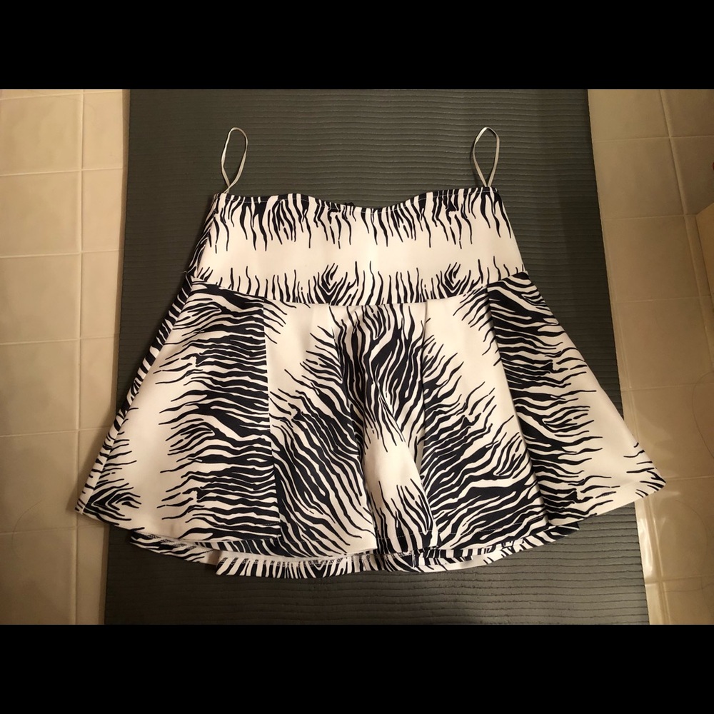 Zebra print skirt